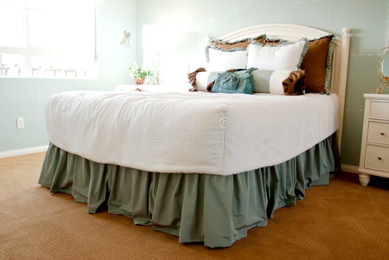 Modern master bedroom royalty free stock photo