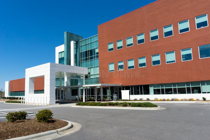 Modern medical center building