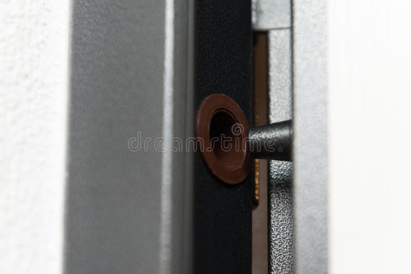 Modern Metal Door Element stock photo. Image of security 260752540
