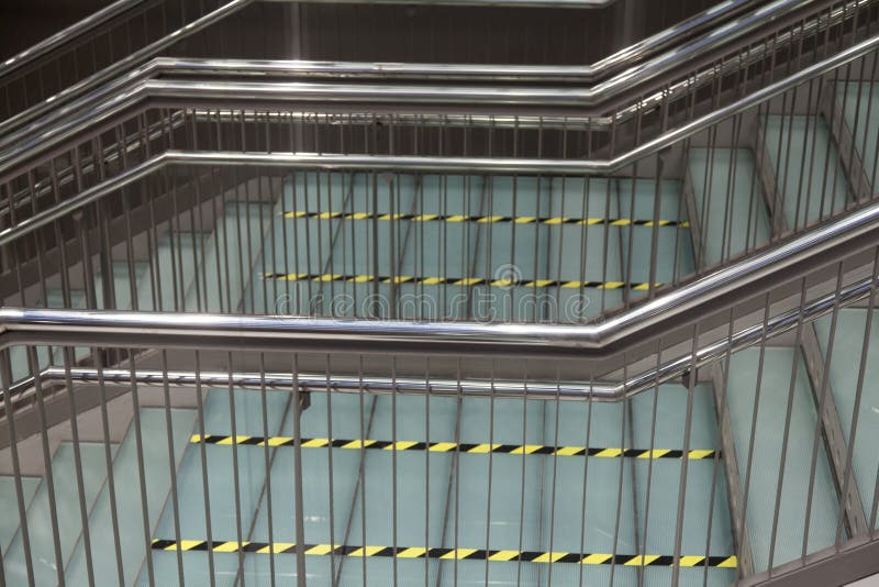 Modern metallic stairs