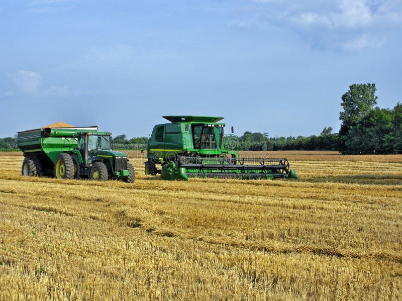 Green Farm Equipment in Midwest Field