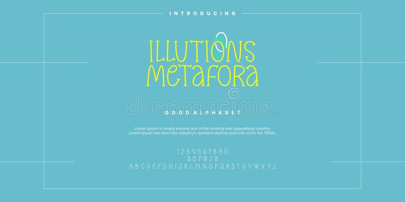 Illutions Metafora Modern minimal abstract alphabet fonts vector illustration stock illustration