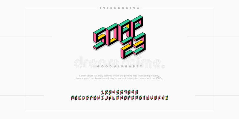 Soap 23 Modern minimal abstract alphabet fonts vector illustration vector illustration