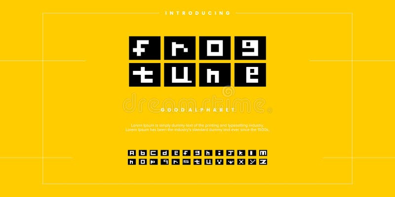 Frog Tune Modern minimal abstract alphabet fonts vector illustration vector illustration