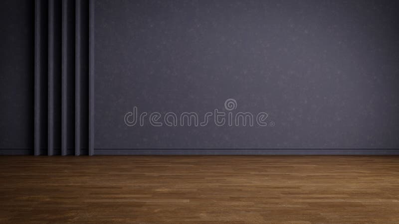 Modern minimal empty interiors. 3D Illustration vector illustration