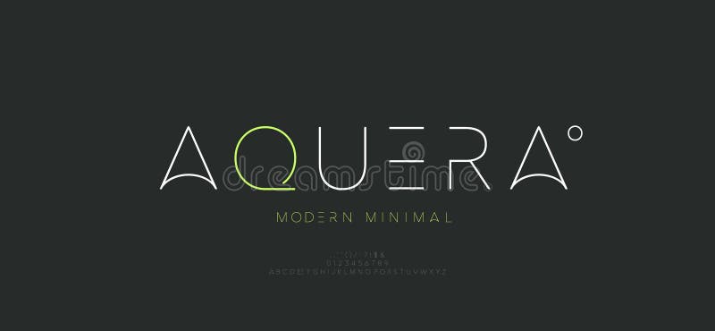 Modern minimal logo alphabet font. Abstract scifi science futuristic typography sport, technology, fashion, digital, future stock illustration