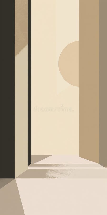 Modern Minimalist Background with a Neutral, Understated Palette. Stock