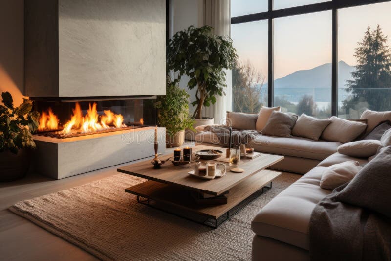 Penthouse Apartment With Artistic Lighting Fixtures And Modern Art photo