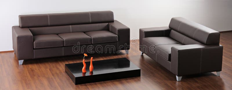 A modern minimalist living room stock images