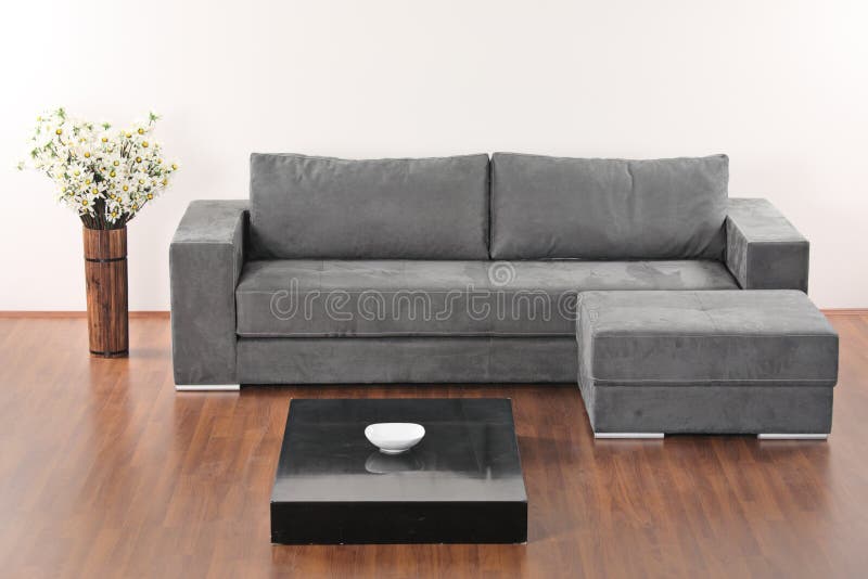 A modern minimalist living-room stock images