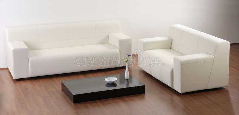 A modern minimalist living-room stock image