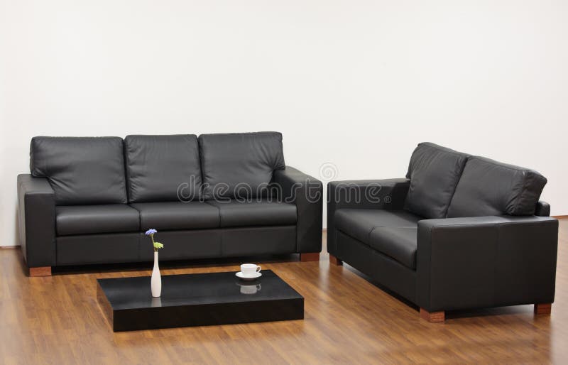 Modern minimalist living room stock images