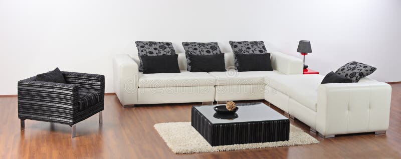 Modern minimalist living-room royalty free stock images