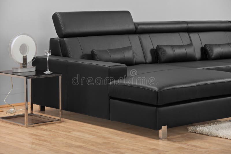 A modern minimalist living-room with furniture stock photos