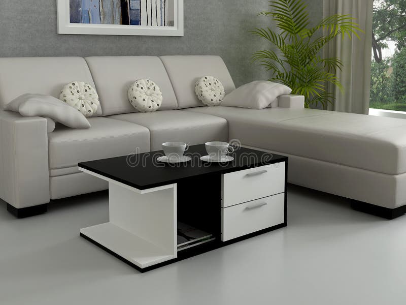 Modern Minimalist Living-room royalty free stock image Modern Minimalist Living-room royalty free stock image