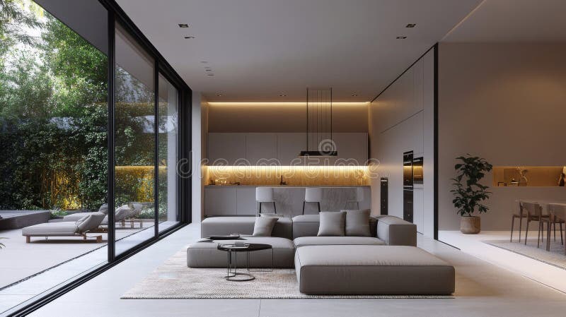 Penthouse Apartment Modern Style With Minimalist Decor And Neutral Colors photo