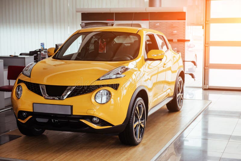 Modern Model Cars in the Showroom Stock Image Image of color, element