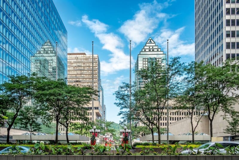 Modern Montreal van de binnenstad royalty-vrije stock fotografie Modern Montreal van de binnenstad royalty-vrije stock fotografie
