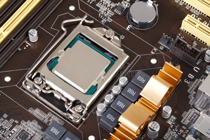 Modern motherboard stock photo. Image of data, digital 46691448