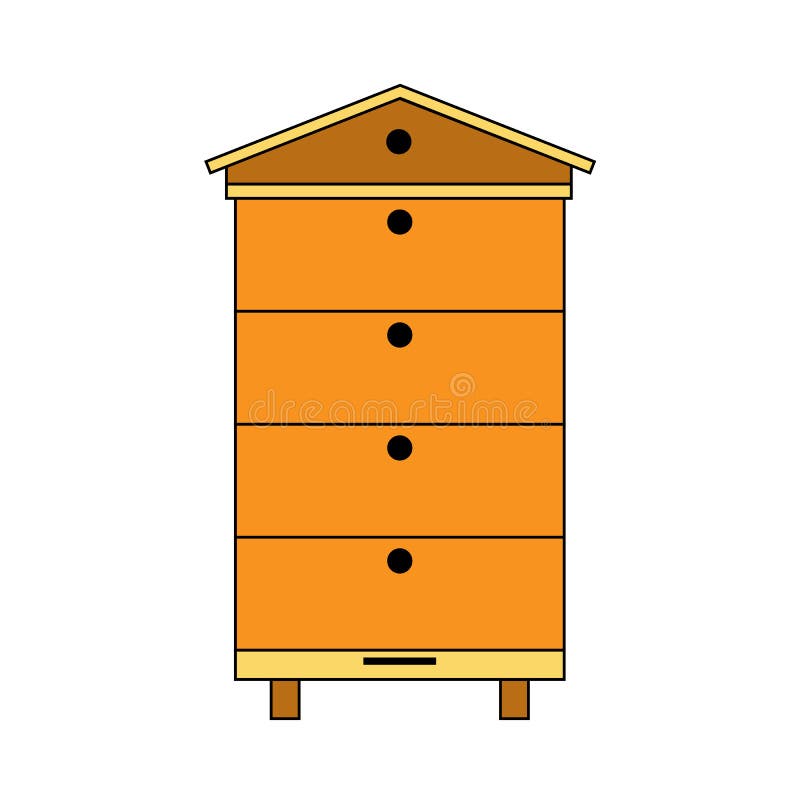Modern multi beehive icon. Color bee hive vector icon for web design isolated on white vector illustration