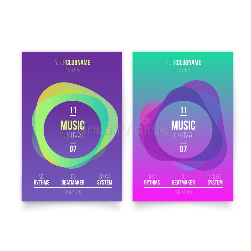 Modern Music Poster Template Vector Illustration Stock Vector