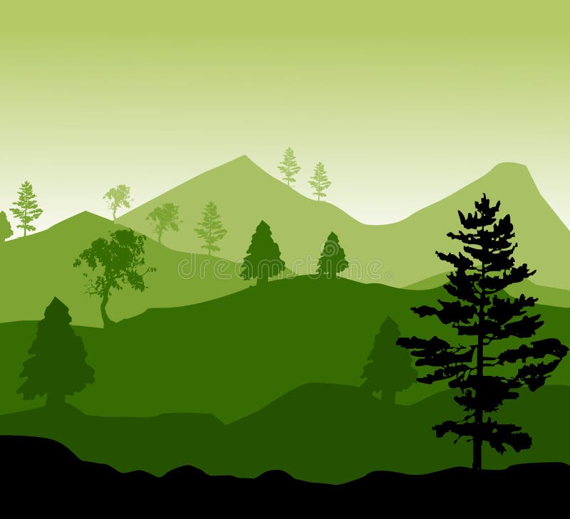 Modern nature wallpaper stock illustration. Illustration of nature