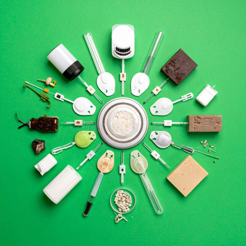 Modern Nutrition and Food Science Composition vector illustration