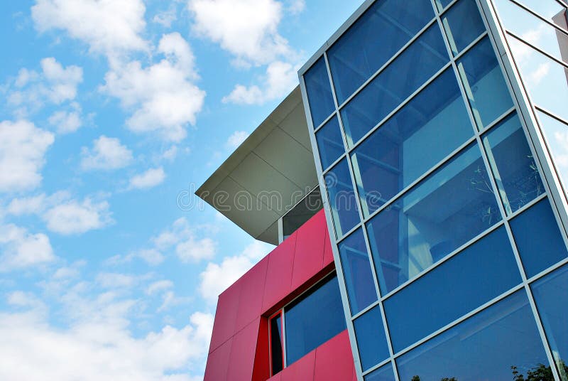 Modern office building. Architectural details of modern building.