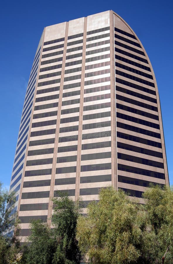 A Modern Office Building with Green Trees Stock Photo Image of