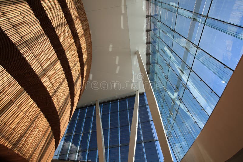 Modern office building interior