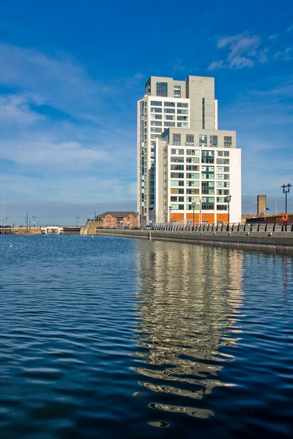 Modern office building near the canal in Liverpool