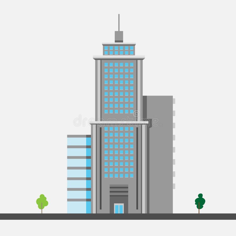 Modern office buildings . The concept of construction. Vector illustration.