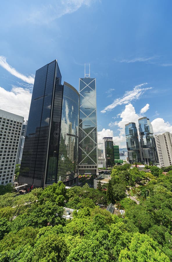 Modern Office Buildings in Hong Kong Stock Image Image of office