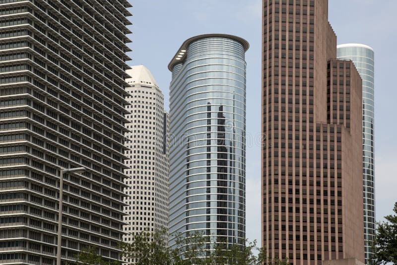 Modern Office Buildings in Houston Stock Photo Image of urban
