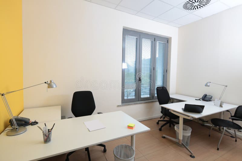 Modern Office with White Furniture Stock Photo Image of high, design 21745634