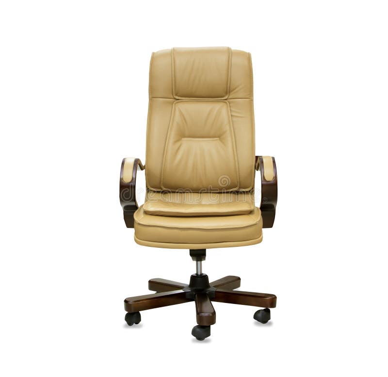 Modern Office Chair from Beige Leather. Stock Image Image of chair