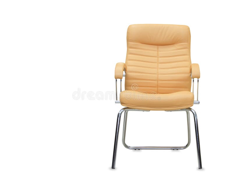 Modern Office Chair from Beige Leather. Stock Image Image of mobility