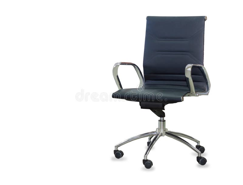 Modern Office Chair from Black Leather Stock Photo Image of comfort