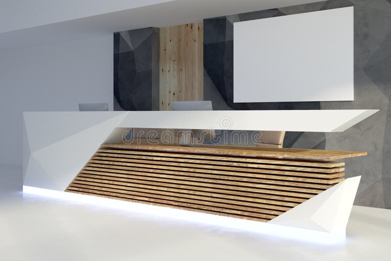 Reception with blank poster stock illustration