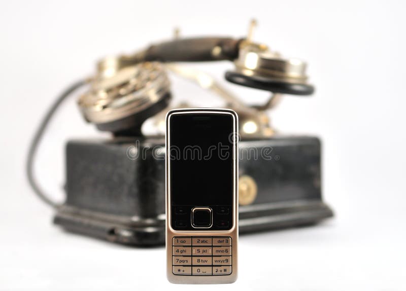 Modern and old phone