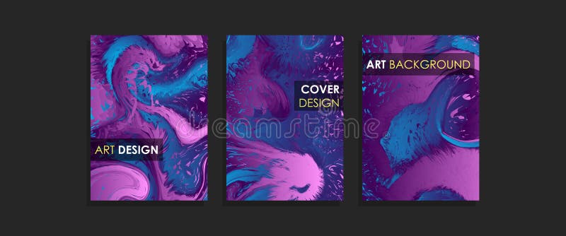 Modern ontwerp A4 Abstracte marmeren textuur van gekleurde heldere vloeibare verven stock illustratie Modern ontwerp A4 Abstracte marmeren textuur van gekleurde heldere vloeibare verven stock illustratie
