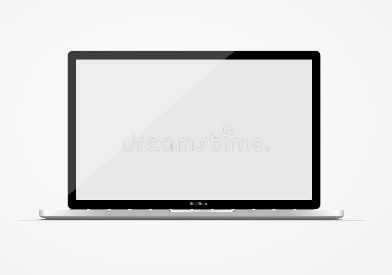 Modern open laptop isolated on white background. vector illustration Modern open laptop isolated on white background. vector illustration