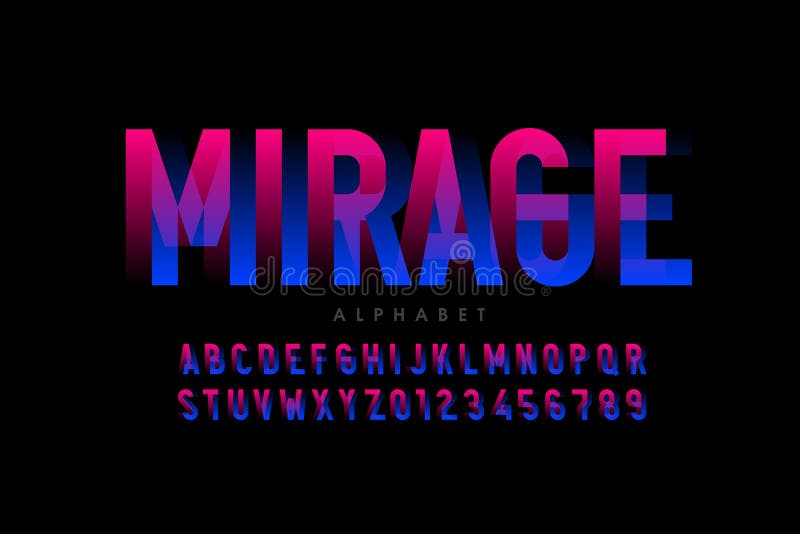 Modern optical illusion style font