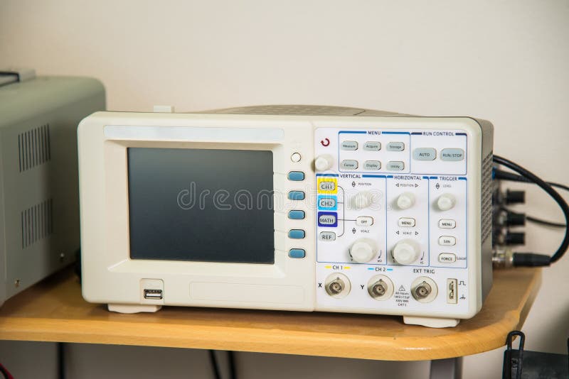Modern Oscilloscope in Repair Service, Technical Equipment, Blank