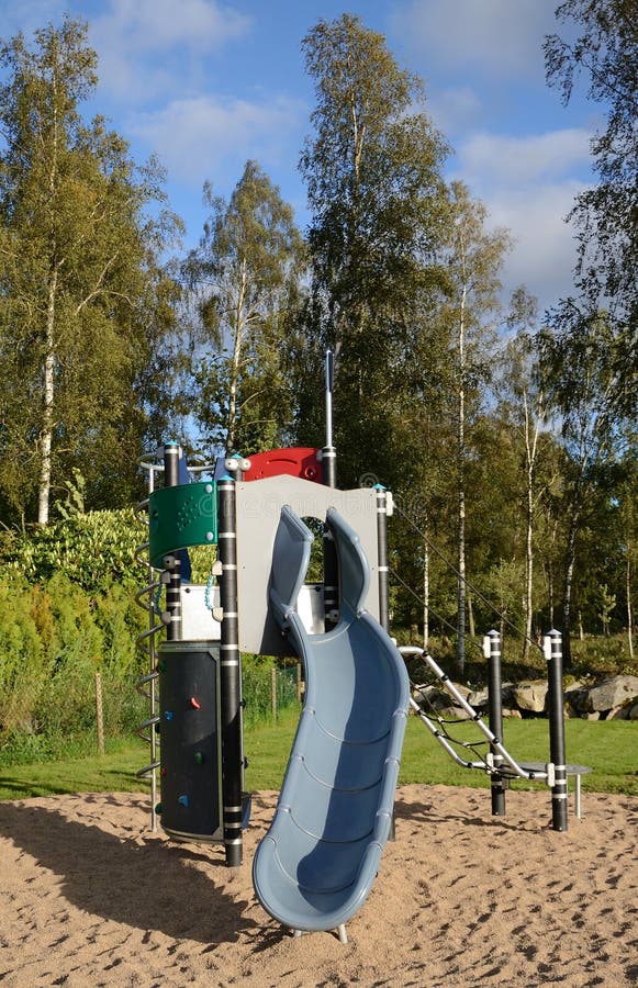 Modern outdoor playground royalty free stock photography