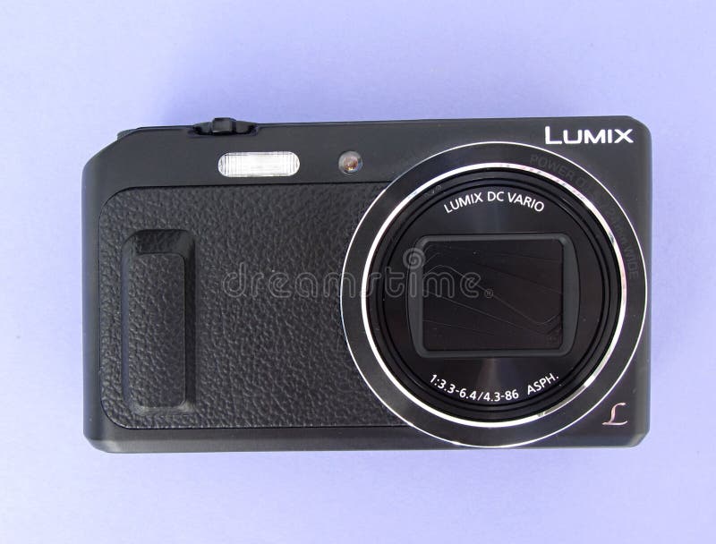 Modern Panasonic Lumix TZ 57 Superzoom Camera Editorial Image