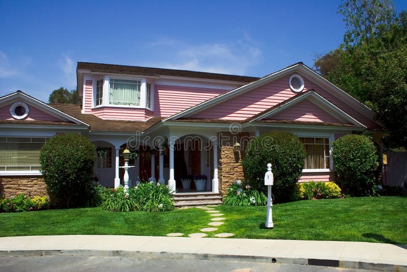 Modern pink house