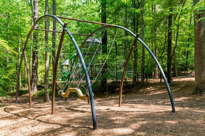 Modern Playground Swing stock photo. Image of outside 59210940