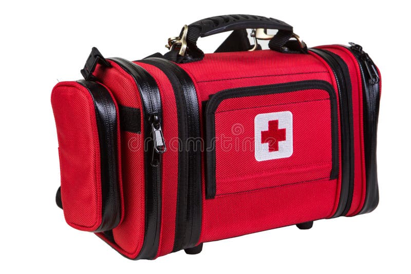 Modern Portable Doctor Red Bag Isolated Stock Photo - Image of hospital,  automated: 113545596