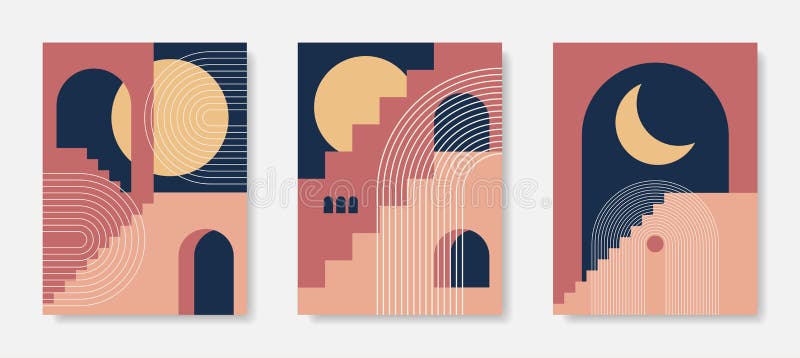 Modern Poster Art. Abstract Wall Art Stock Vector Illustration of